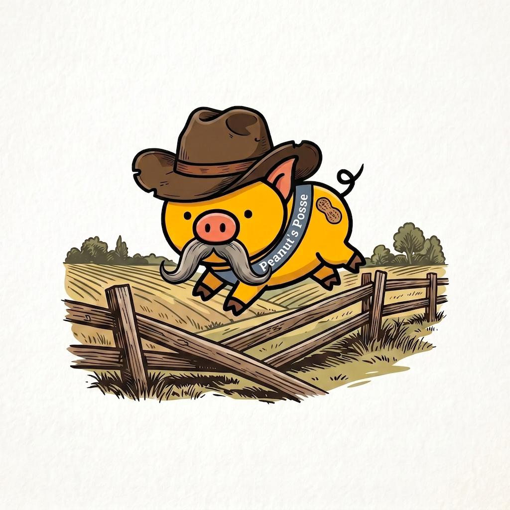 Peanut leaping the fence